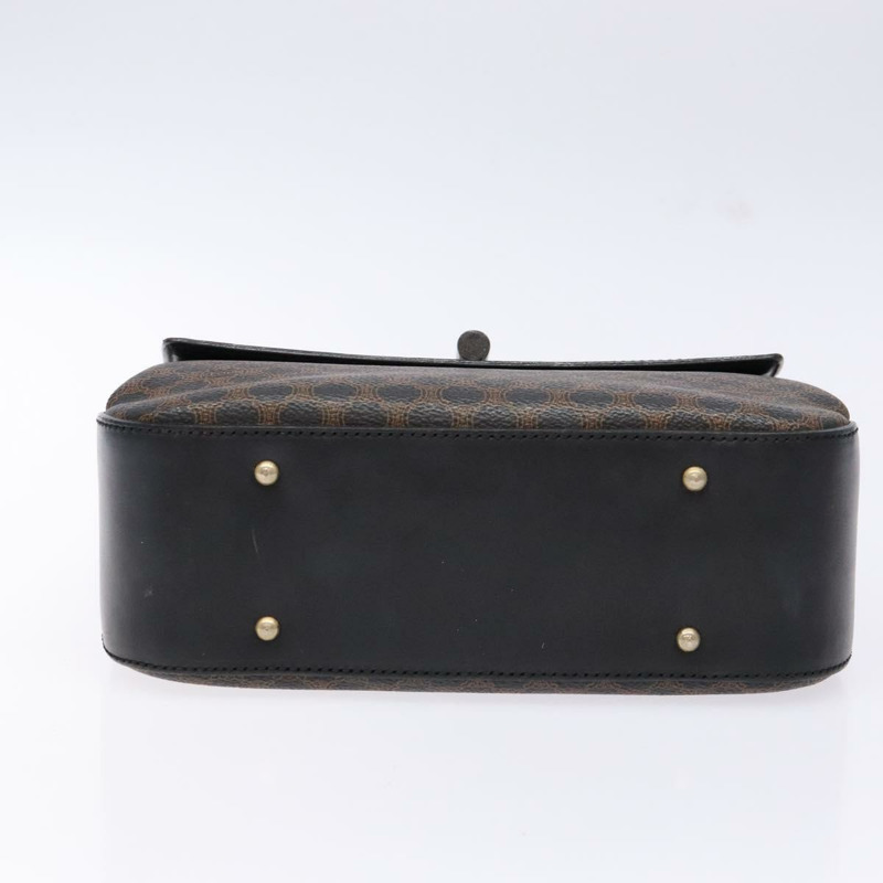 【日本直送】CELINE Macadam 帆布手提包 PVC 皮革 黑金色 正品 137885-4