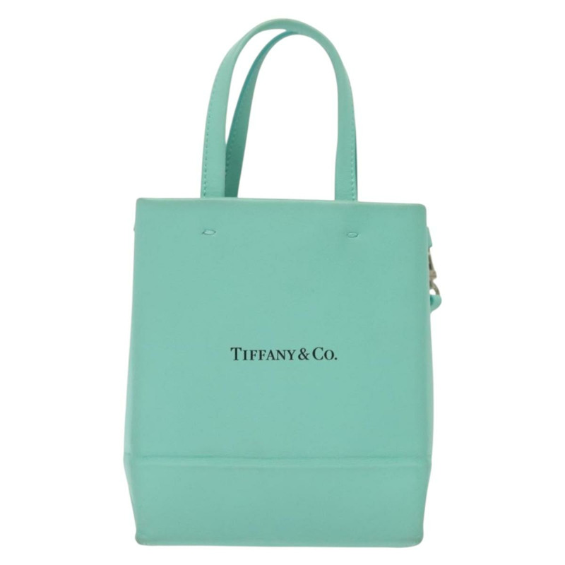 【日本直送】蒂芬妮 (TIFFANY&Co.) 迷你手提包皮革兩用包綠色松石銀色正品 139063-12