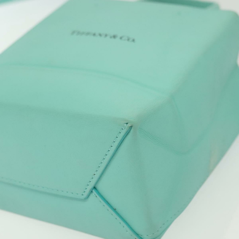 【日本直送】蒂芬妮 (TIFFANY&Co.) 迷你手提包皮革兩用包綠色松石銀色正品 139063-15