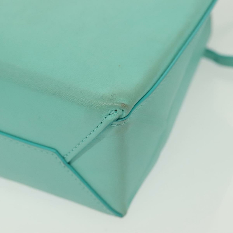 【日本直送】蒂芬妮 (TIFFANY&Co.) 迷你手提包皮革兩用包綠色松石銀色正品 139063-17