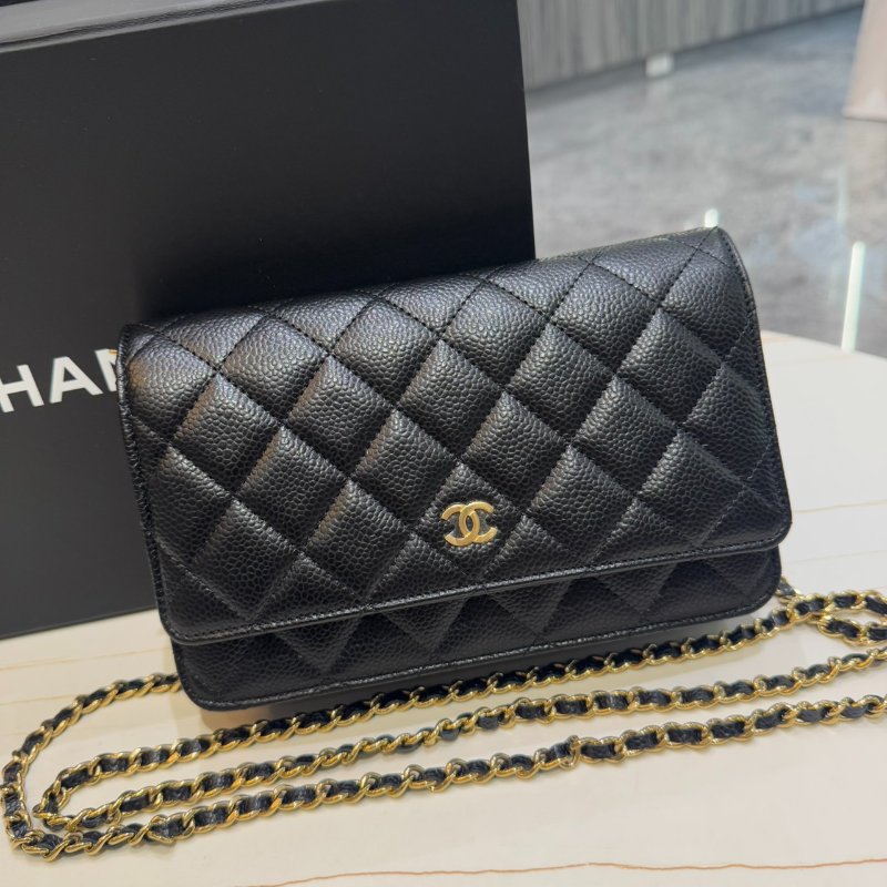 *SHIHNA名牌精品*  CHANEL 新版WOC菱格紋荔枝牛皮金鍊包 (晶片款)-0