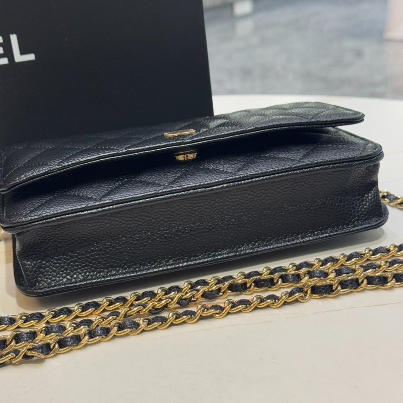 *SHIHNA名牌精品*  CHANEL 新版WOC菱格紋荔枝牛皮金鍊包 (晶片款)-4