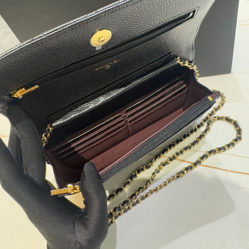 *SHIHNA名牌精品*  CHANEL 新版WOC菱格紋荔枝牛皮金鍊包 (晶片款)-6