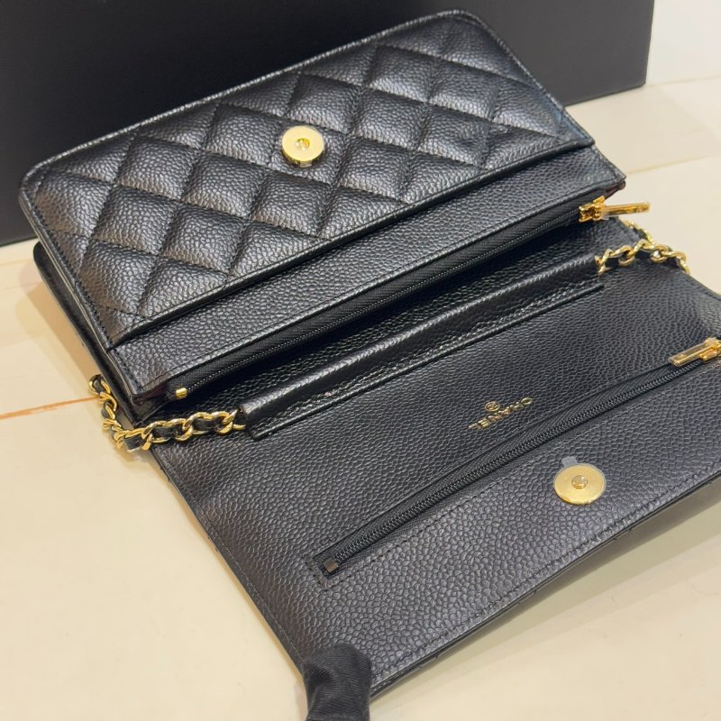 *SHIHNA名牌精品*  CHANEL 新版WOC菱格紋荔枝牛皮金鍊包 (晶片款)-7