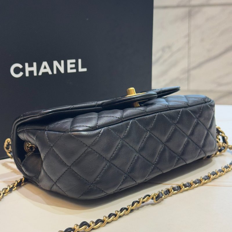 *SHIHNA名牌精品* CHANEL核桃金球迷你口蓋包20cm (晶片款)-3