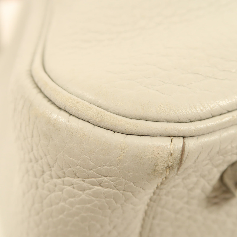 HERMES Clemence皮革Lindy 30銀扣手挽肩背兩用袋Gris Perle-6