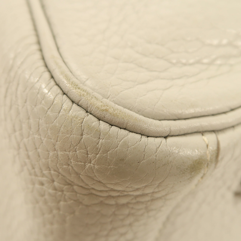 HERMES Clemence皮革Lindy 30銀扣手挽肩背兩用袋Gris Perle-8