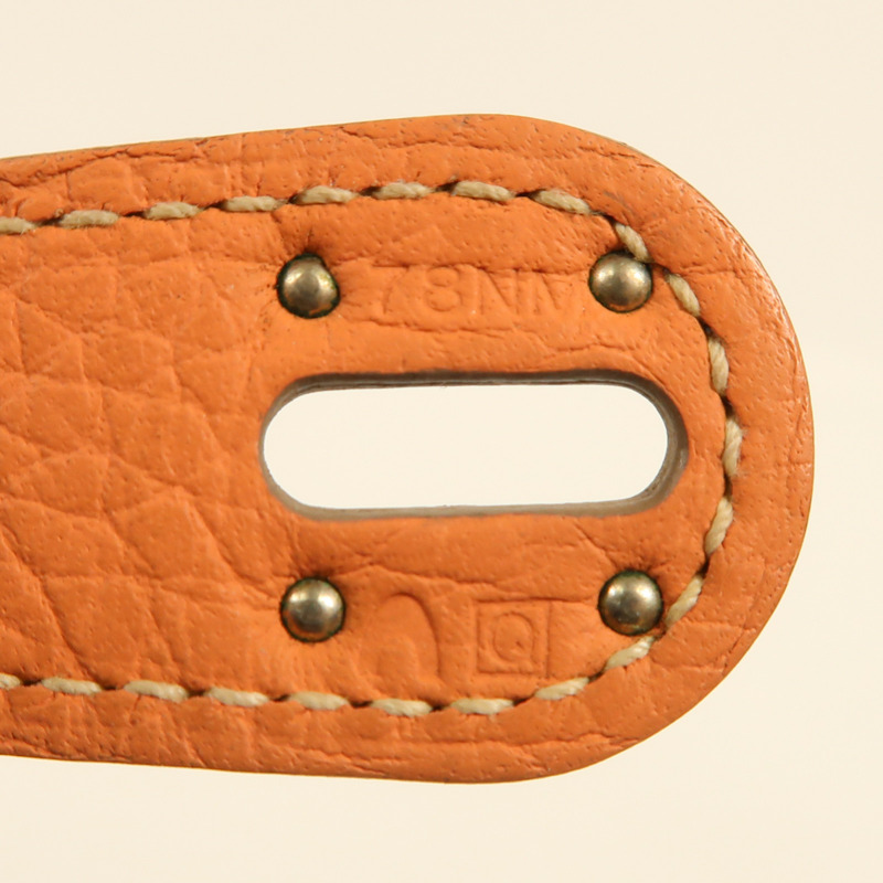 HERMES Clemence皮革Lindy 30銀扣手挽肩背兩用袋Gris Perle-12