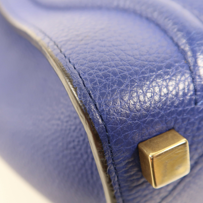 CELINE 牛皮皮革Micro Luggage金扣手挽袋-8