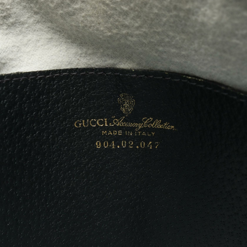 GUCCI 舊款 Gucci GG Plus Sherry 系列單背包，帆布皮革，白色/海軍藍，二手-3