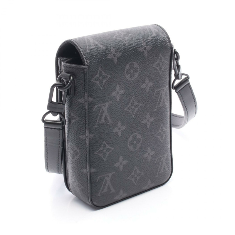 LOUIS VUITTON S-Lock 皮夾單肩包 M82252 Monogram Eclipse 帆布黑 LV-1