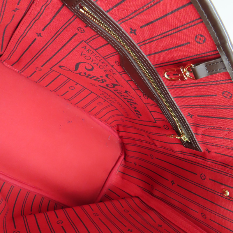 棕色 棋盤格帆布 Neverfull MM 托特包 肩背包 N51105-4