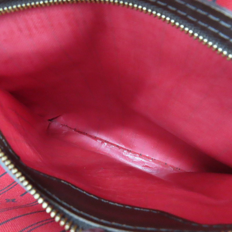 棕色 棋盤格帆布 Neverfull MM 托特包 肩背包 N51105-6