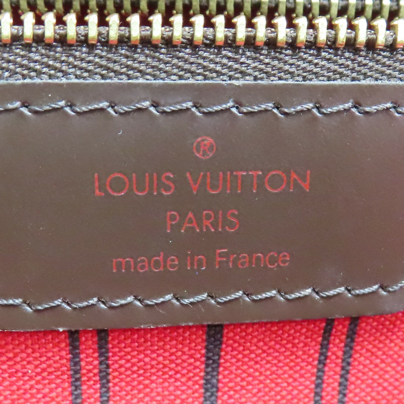 棕色 棋盤格帆布 Neverfull MM 托特包 肩背包 N51105-7