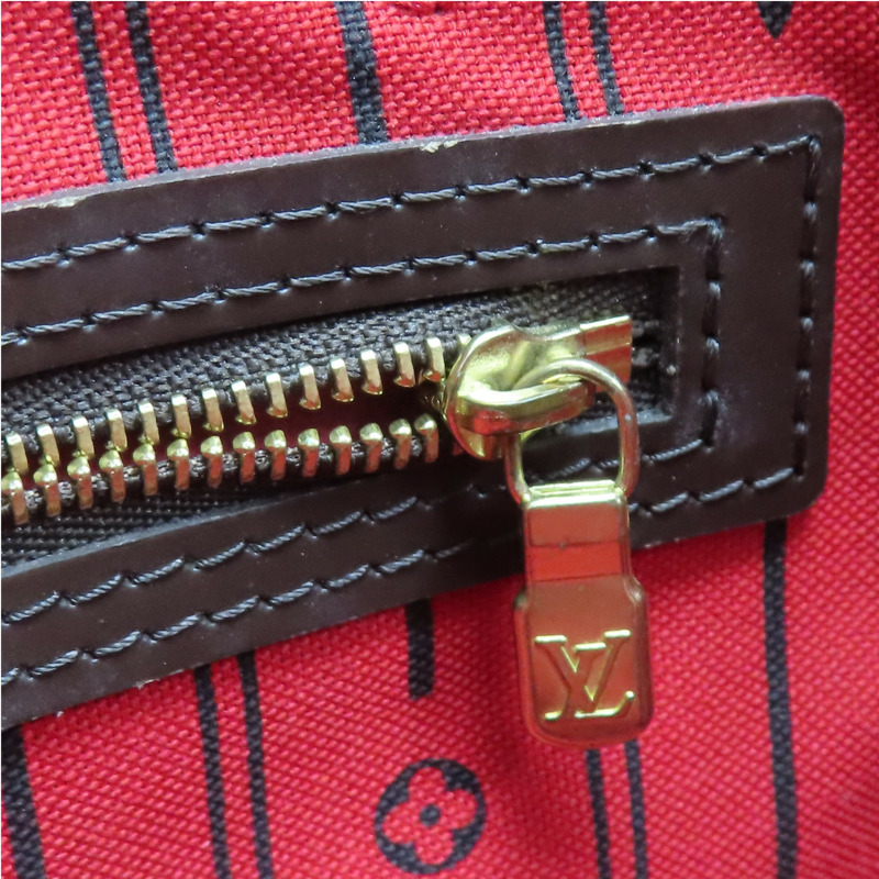 棕色 棋盤格帆布 Neverfull MM 托特包 肩背包 N51105-13