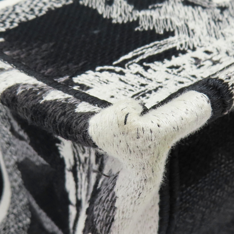 黑白 巴黎鐵塔 線繡 Book Tote 托特包 手提包-12