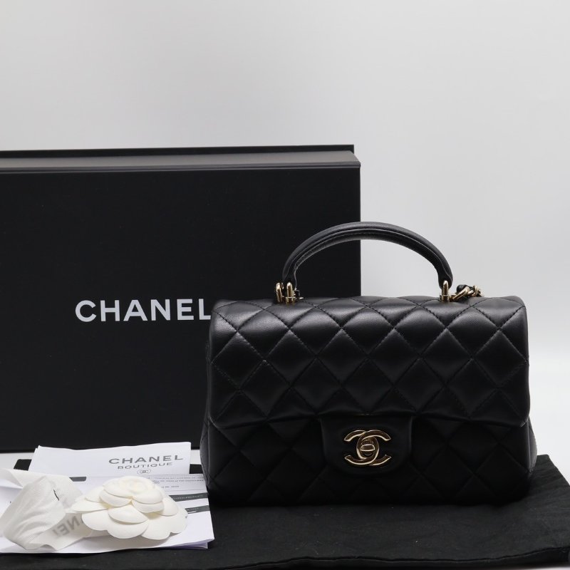 CHANEL Handle mini CF20 - 黑金-8