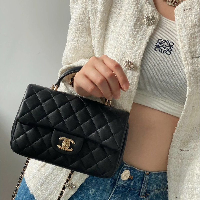 CHANEL Handle mini CF20 - 黑金-9