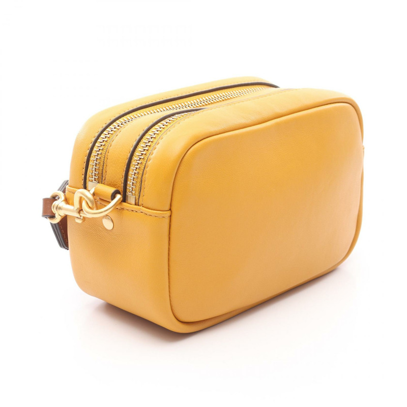 Tory Burch Perry High Frequency 迷你肩背包 皮革 黃色 二手 女款 標誌-1
