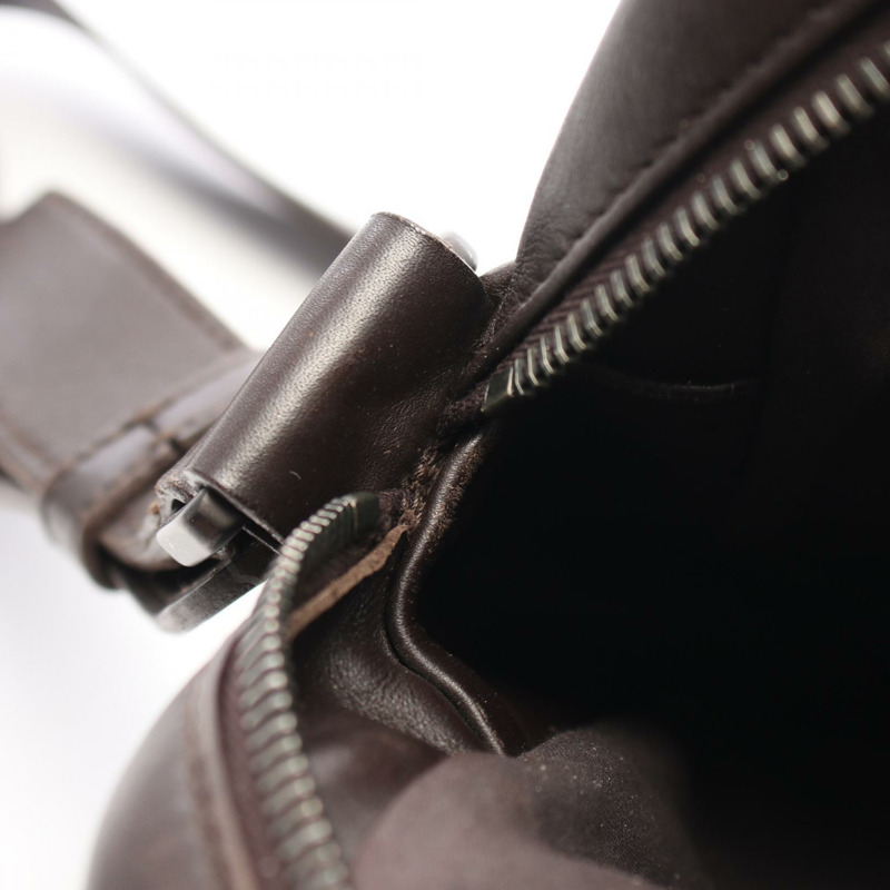 BOTTEGA VENETA Intrecciato 斜背包 皮革 棕色 二手 女士-4