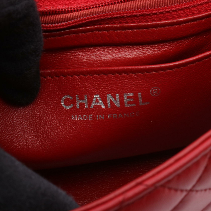 CHANEL 迷你 Matelasse 鏈條單肩包 A35200 皮革 紅色 二手 女款 SHW CC-3