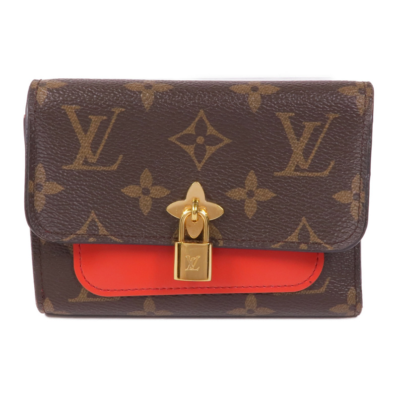 LOUIS VUITTON Monogram Flower金扣錢包-0