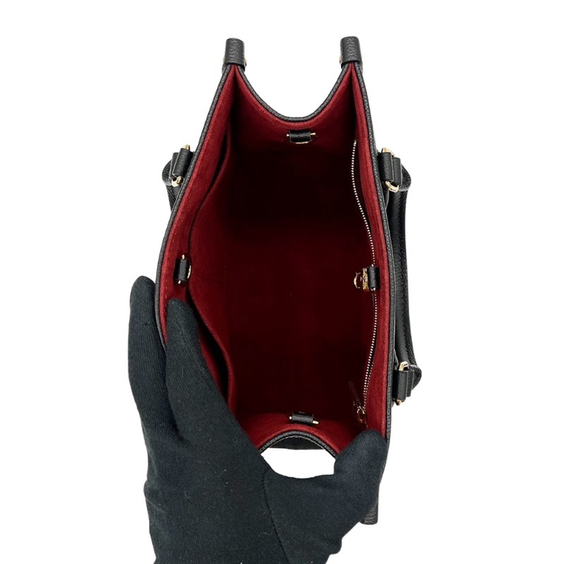 Louis Vuitton 展示品 OnTheGo PM 壓花牛皮手提肩背二用包(M45659-黑/米)-5