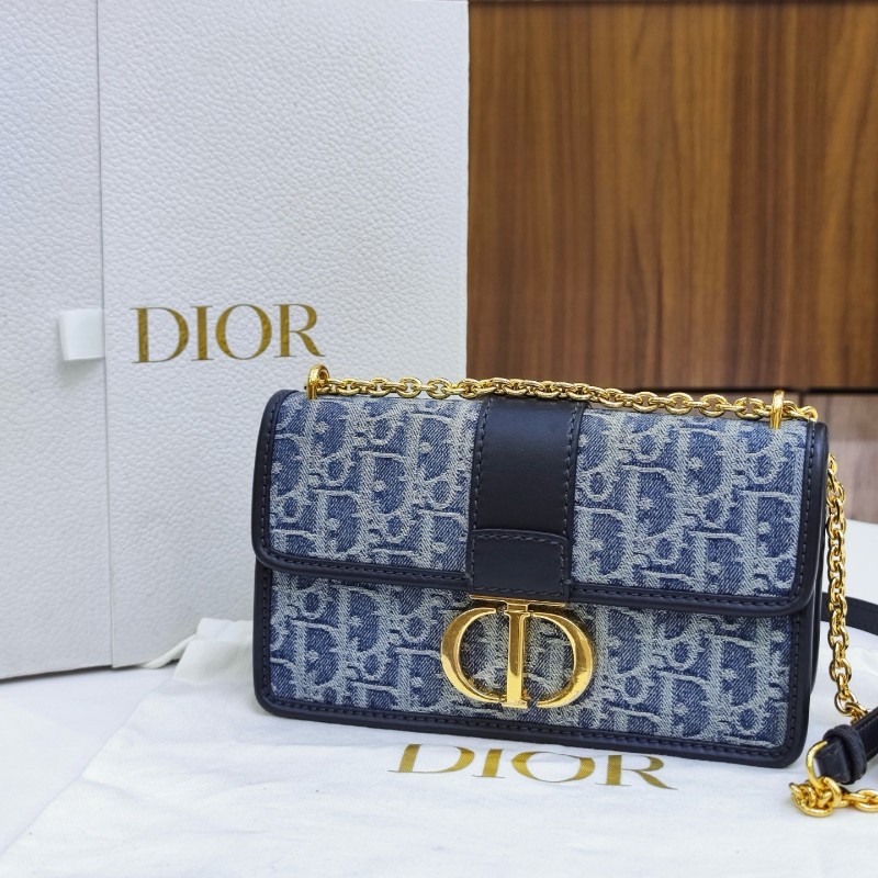 Dior迪奧 新款蒙田30小號 Montaigne牛仔丹寧 肩背包 斜背包-1