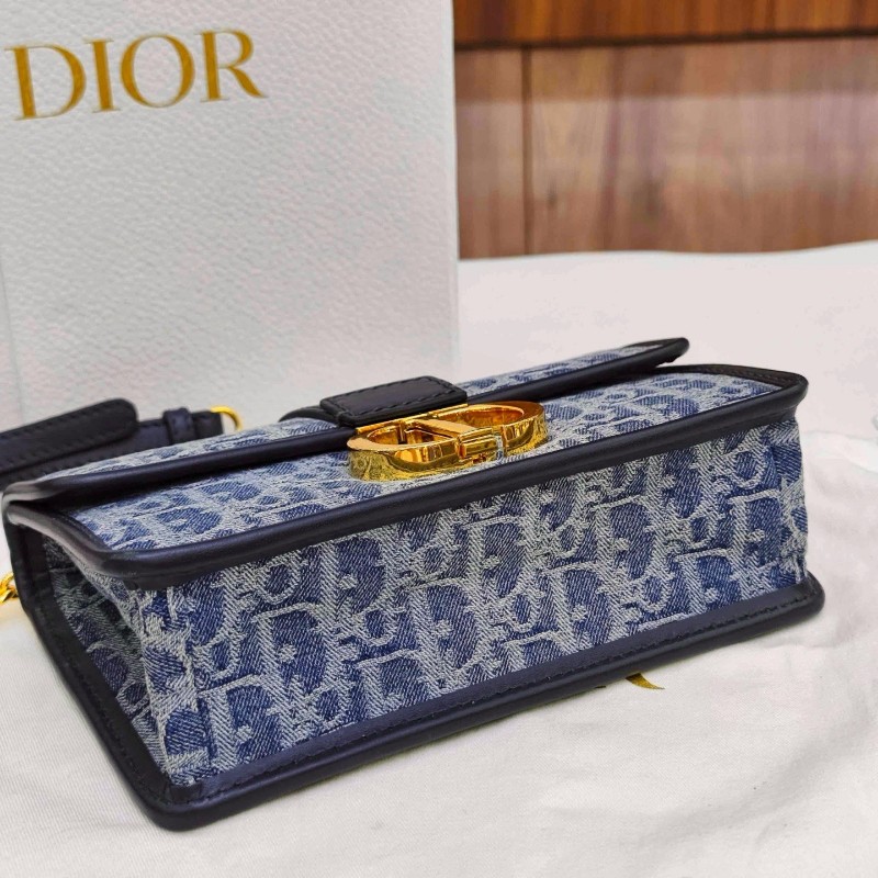 Dior迪奧 新款蒙田30小號 Montaigne牛仔丹寧 肩背包 斜背包-5