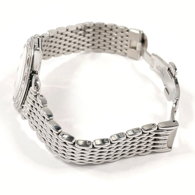 FENDI Selleria 8300M 手錶,不銹鋼/不銹鋼,銀色,石英,白色錶盤,女士-3