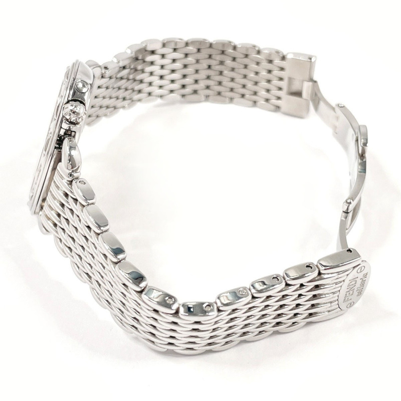 FENDI Selleria 8300M 手錶,不銹鋼/不銹鋼,銀色,石英,白色錶盤,女士-4