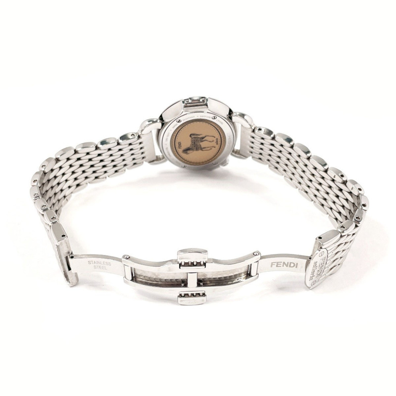 FENDI Selleria 8300M 手錶,不銹鋼/不銹鋼,銀色,石英,白色錶盤,女士-5