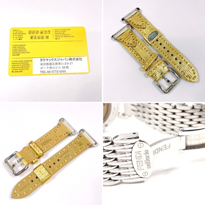 FENDI Selleria 8300M 手錶,不銹鋼/不銹鋼,銀色,石英,白色錶盤,女士-7