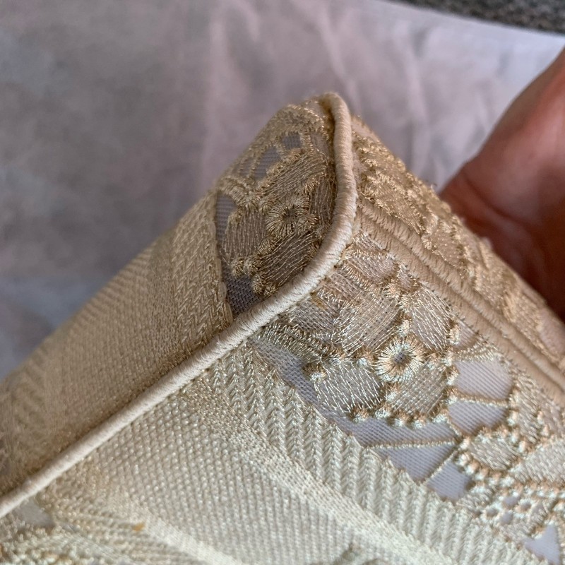 Dior 迪奧 Lady D-Joy橫版米色中號蕾絲戴妃 手提包 肩背包-17