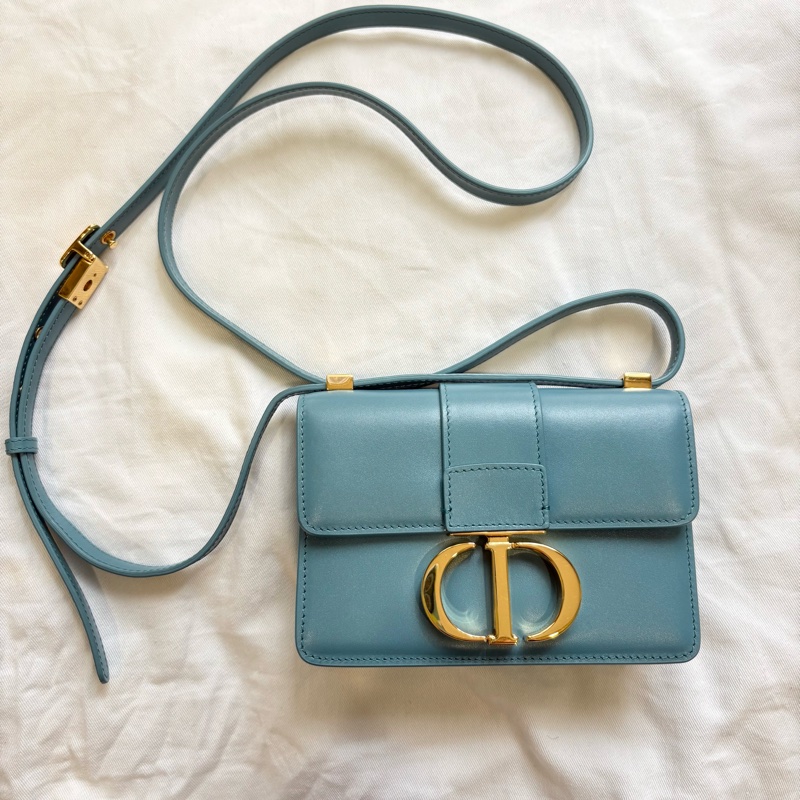Dior micro 30 Montaigne蒙田包 灰藍色-0