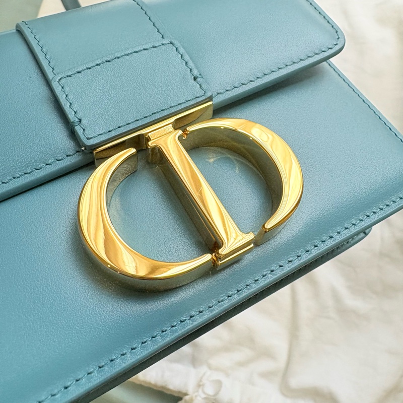 Dior micro 30 Montaigne蒙田包 灰藍色-3