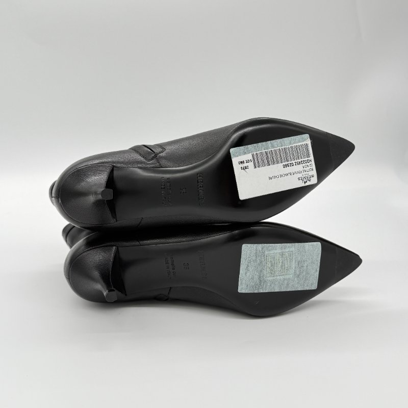 【閒置品♥️】HERMES 愛馬仕 Blanche 黑色 皮革 60 Ankle Boots 小貓跟 短靴｜專櫃 68,0000-5