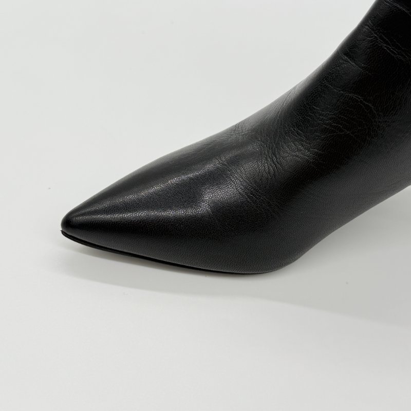 【閒置品♥️】HERMES 愛馬仕 Blanche 黑色 皮革 60 Ankle Boots 小貓跟 短靴｜專櫃 68,0000-8