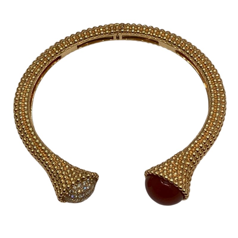Van Cleef & Arpels 梵克雅寶 Perlee 18K 紅玉隨 鑽石 手環 YG-1