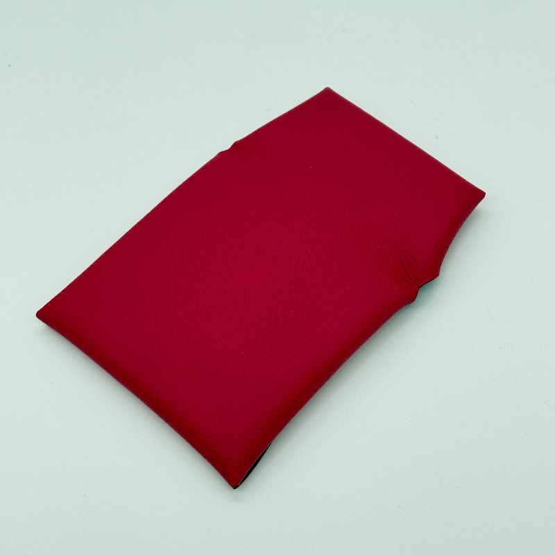 【全新♥️未使用】Hermes 愛馬仕 Bastia Evercolor 小牛皮 90 Framboise 覆盆子 紅莓 零錢包 短夾-6