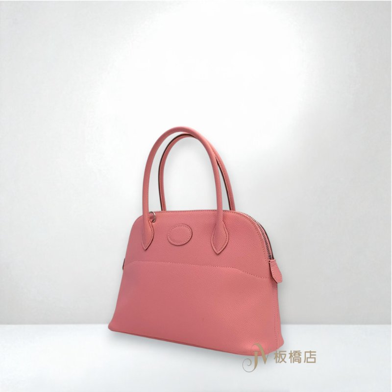 HERMES包包 1Q彩紙粉銀釦EPSOM Bolide 27-1