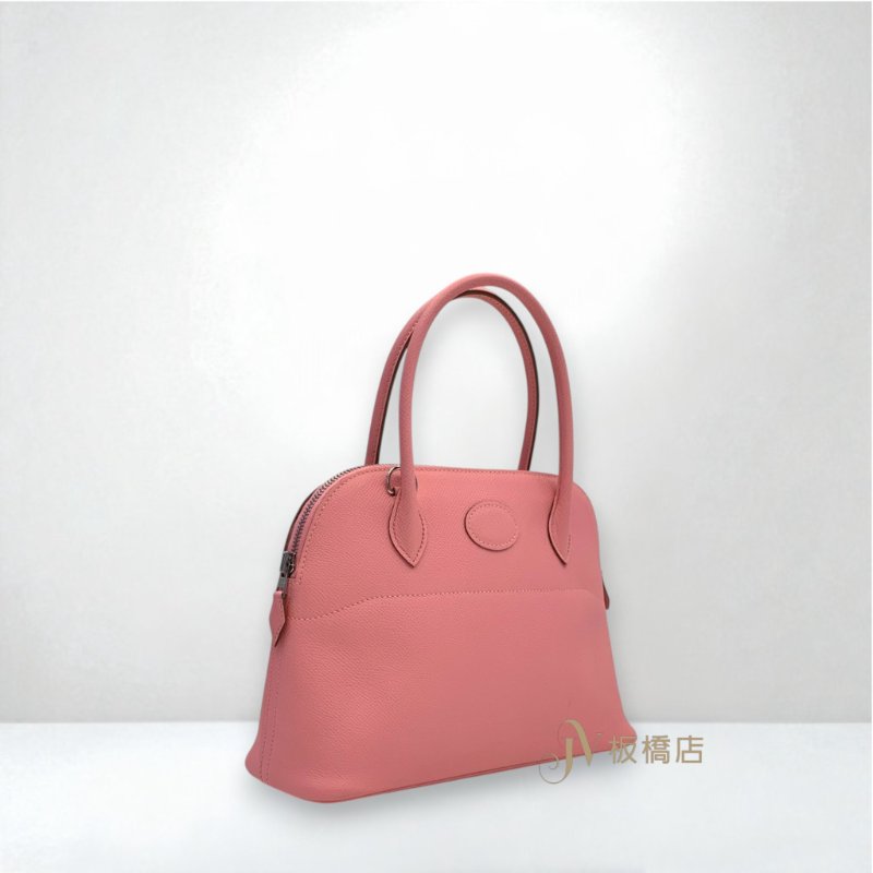HERMES包包 1Q彩紙粉銀釦EPSOM Bolide 27-2