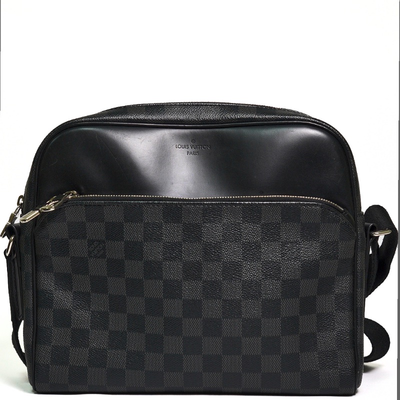 LOUIS VUITTON DAYTON MM DAMIER GRAPHITE 單肩包 DAMIER GRAPHITE 帆布 黑色-0