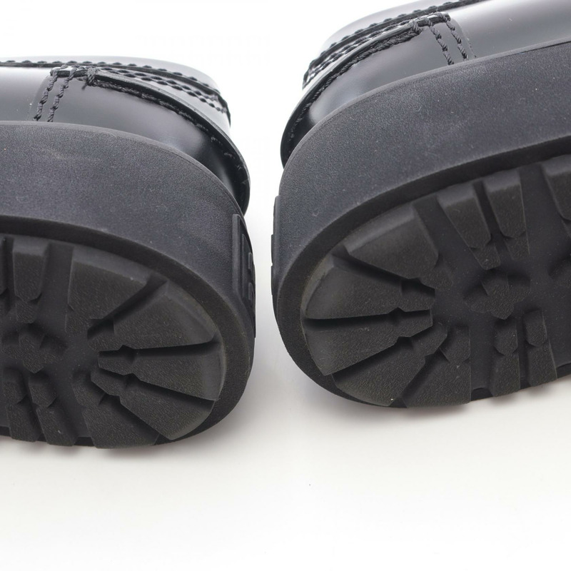 Miu Miu 厚底便士樂福鞋 5D175E 皮革 黑色 37 號 二手 女款-7