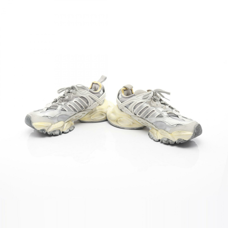 adidas XLG RUNNER DELUXE 運動鞋，麂皮材質，灰色，8碼，二手女款-2