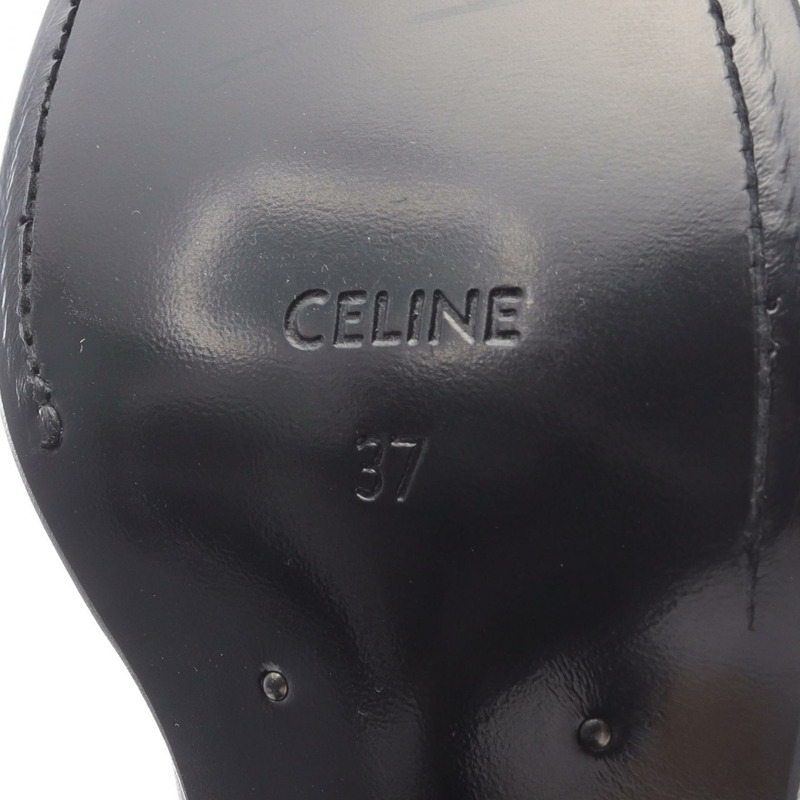 CELINE 高筒靴皮革黑色 37 碼二手女款 45.5 公分高-4