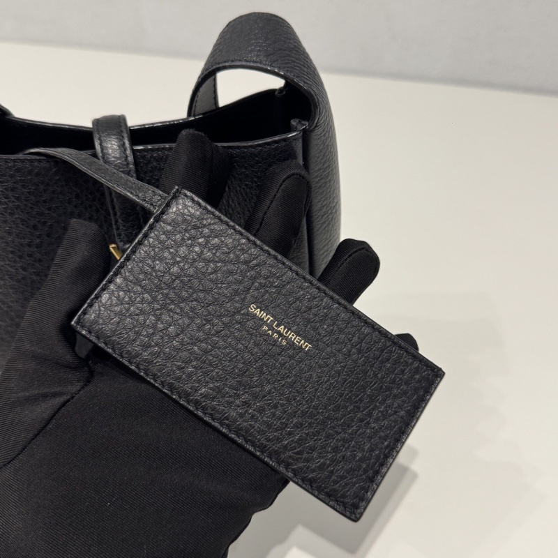 99新🆕 Saint Laurent YSL 聖羅蘭 Hobo迷你 黑色金釦 肩背包-13