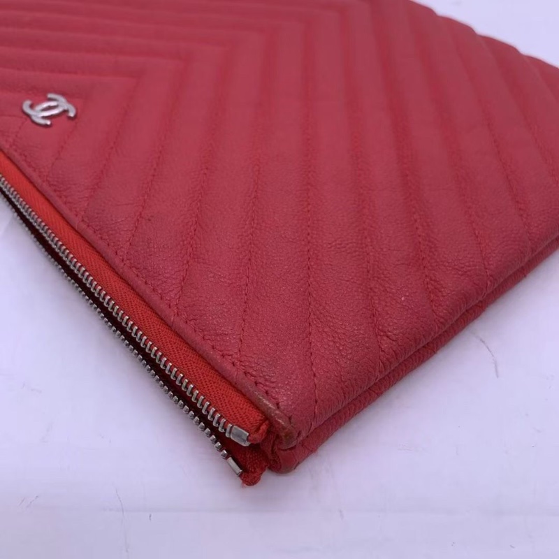 chanel香奈兒玫紅色手包 v 紋牛皮，鐳射 25 開-3