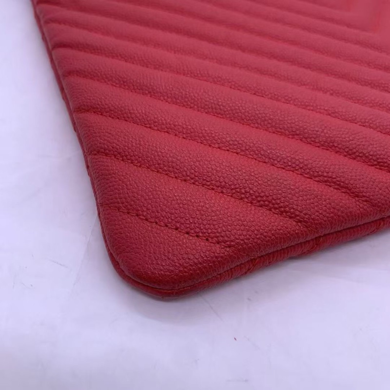 chanel香奈兒玫紅色手包 v 紋牛皮，鐳射 25 開-4