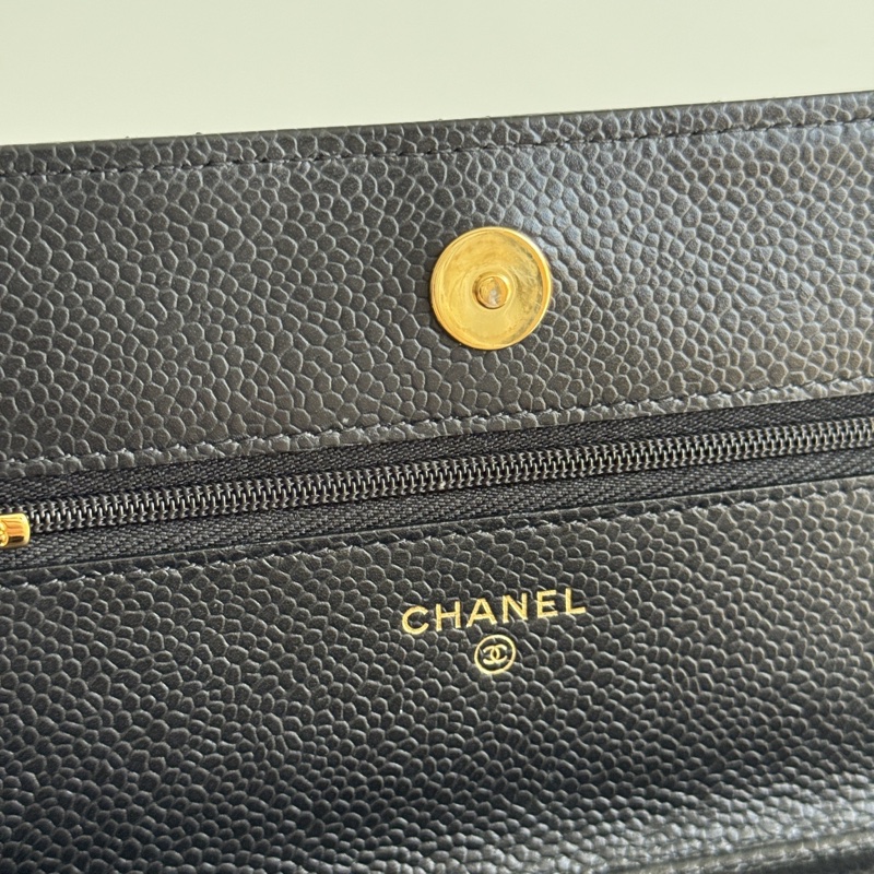 經典入門款🖤 芯片款 Chanel 香奈兒 Classic WOC 黑色金釦 荔枝皮 斜背包 肩背包-17